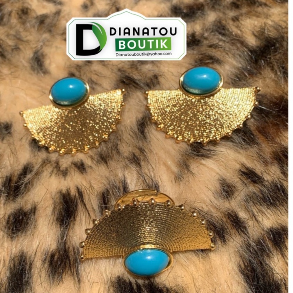 Baoulè Gold Plated Earrings & Ring Set